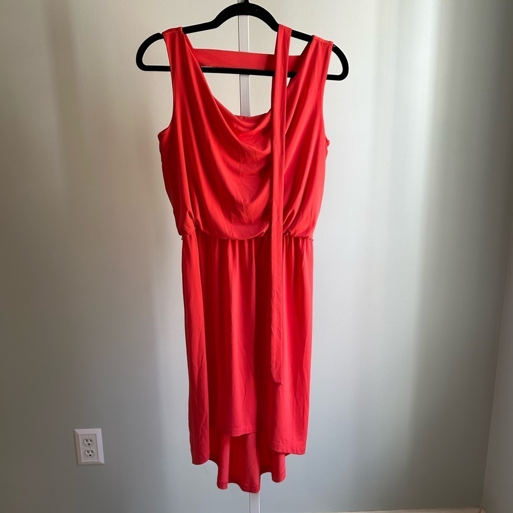 En Focus Studio Hi-Lo Sleeveless Dress with Tie Belt